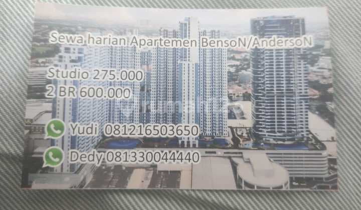Disewakan Anderson 2Br Full Furnish Cantik Lantai 12 Hook