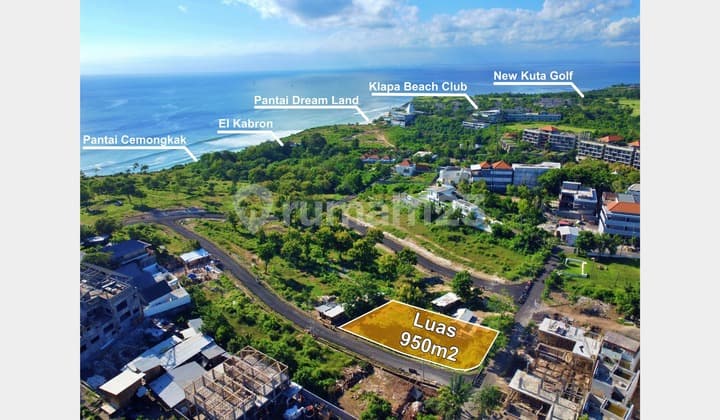 Tanah Ocean View Posisi Hook Lingkungan Villa Dekat Pantai