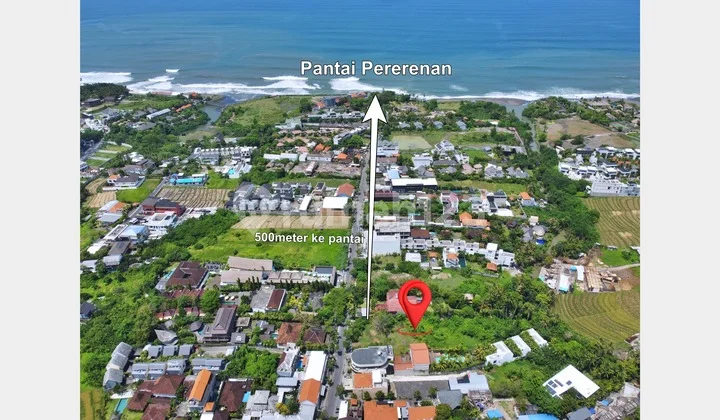 Land Location Main Road Pererenan Walking Distance to Beach