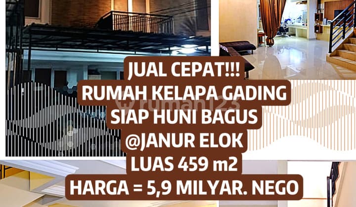 RUMAH JANUR ELOK BAGUS SIAP HUNI LUAS 459M2