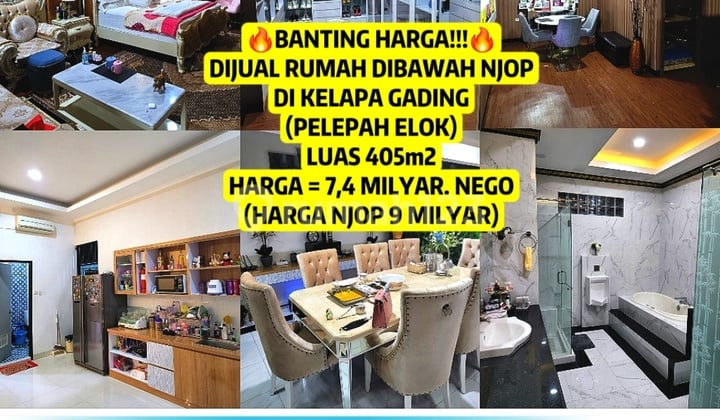 JUAL DIBAWAH PASARAN RUMAH JANUR ELOK MEWAH 405M2