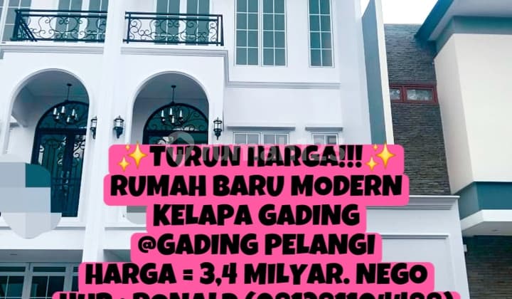 QUICK SALE NEW HOUSE IN GADING PELANGI KELAPA GADING