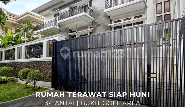 Well-Maintained Ready-to-Occupy 3-Story House in the Bukit Golf Pondok Indah Area