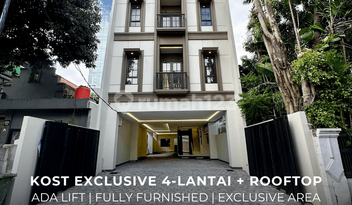 Kost Eksklusif 4 Lantai + Rooftop Fully Furnished di Menteng Area