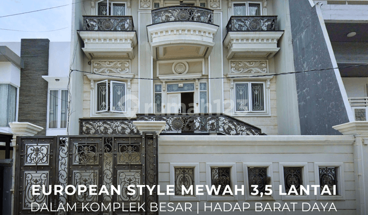 Rumah Mewah European Style 3,5 Lantai Dalam Komplek di Cengkareng