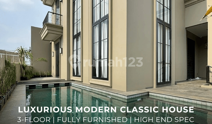 Lux Modern Classic House Fully Furnished di Veteran Pondok Pinang