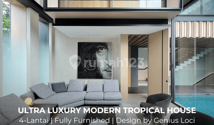 Rumah Baru Modern Tropikal Mewah Fully Furnished di Scbd Senopati
