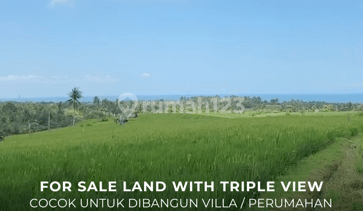 Land For Sale With Triple View At Tabanan - Bali