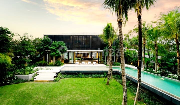 Brand new Luxury architectur masterpiece tropical modern villa with Rice field view and River view at Pererenan Canggu