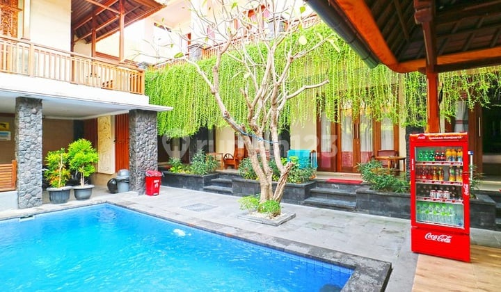 Guest House with 9 Rooms and a Swimming Pool in Sindu, Sanur Beach Side. 650 Meters to Sindu Beach, 850 Meters to Bryd Beach House, and 2 Minutes to Icon Mall Sanur.