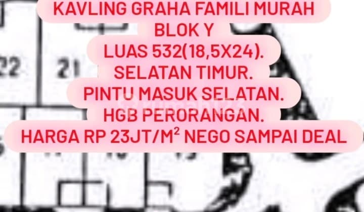 Murah Langka Tanah Graha Famili Blok Favorit Dekat Graha Padel