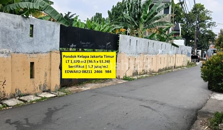 Harga Super Murah Jarang Ada Strategis Pondok Kelapa Jakarta Timur