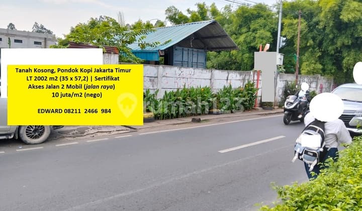 Tanah Murah Barang Langka Strategis! Pondok Kopi Jakarta Timur
