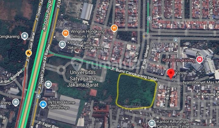 Land in Cengkareng Indah, West Jakarta.