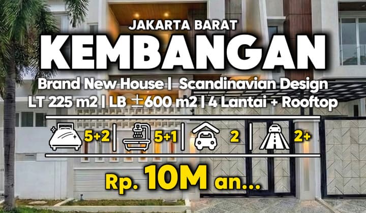 Brand New House - Scandinavian Design Kembangan, Jak Barhunian Mewah Baru dengan Desain Modern Scandinavian, Furnish, Siap Huni - Dirancang untuk Kenyamanan dan Prestise Anda