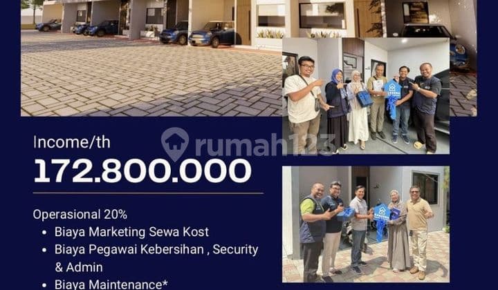 Kos Bergaransi Sewa 70% Dari Total Okupansi!. Potensi Passive Income Rp172.800.000/Tahun. Dikelola Profesional - Auto Pilot. Jaminan Unit Tersewa. Fasilitas Lengkap. 9 Kamar. Cuma 2 Menit Saja ke Kampus Ipb Bogor