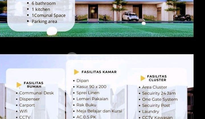 Investasi Kost Autopilot. Roi Tinggi. Potensi Income Per Tahun Bisa Rp70juta-an. Shm, 4 Menit Gerbang Kampus Utama Ipb Dramaga Bogor. Rumah Kost Mahasiswa One Gate System, Security 24jam, Cctv. Manajemen Kost Profesional