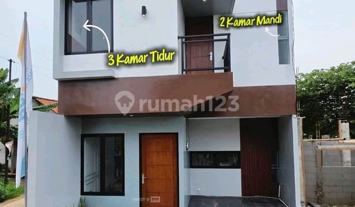 Rumah Baru Cantik Nyaman 2 Lantai Dalam Cluster Strategis, Cilodong Kalimulya Kota Depok. Akses 2 Mobil. One Gate System. 3 Kamar Tidur dan 2 Kamar Mandi. Ada Balkon. Bonus Kitchen Set dan Wall Moulding