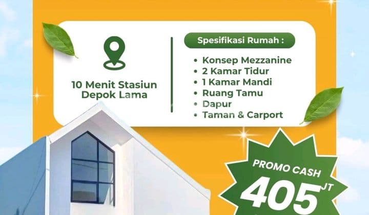 ' Rumah Baru, Cluster One Gate System dengan Cctv, Lokasi Cipayung, Kota Depok. SHM, Tidak Banjir. Perumahan Sudah Banyak Dihuni. Harga Paling Ekonomis di Kelasnya.