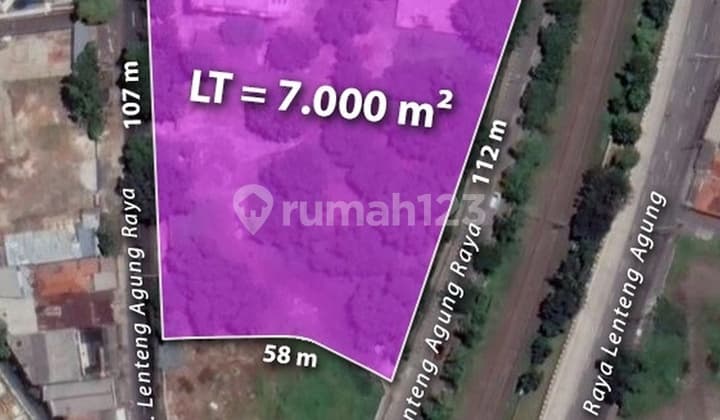Dijual Tanah di Jl Lenteng Agung Raya, Jaksel