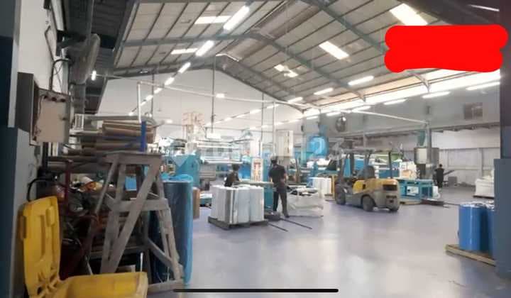 Pabrik Plastik Lt 6,254 m2 Lb 4,500 m2 Salembaran Dadap Tangerang