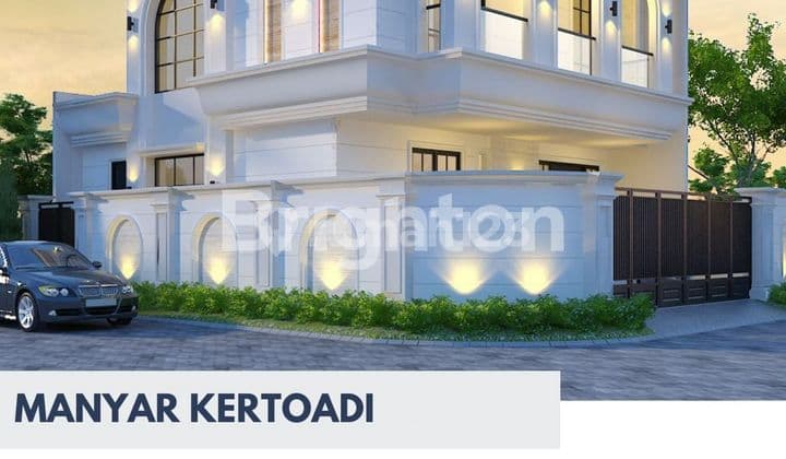 Rumah Baru Gress American Style Row Lebar Manyar Kertoadi Surabaya Timur Mewah