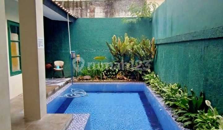Rumah Modern Minimalis 2lt Dengan Kolam Renang Pribadi,Furnish, 5 Menit Ke Exit Tol Sentul City, Bogor
