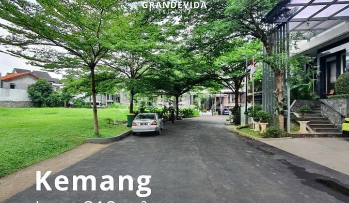 KAVLING DI KEMANG DALAM KOMPLEK BESAR LINGKUNGAN ELITE JALAN LEBAR BEBAS BANJIR