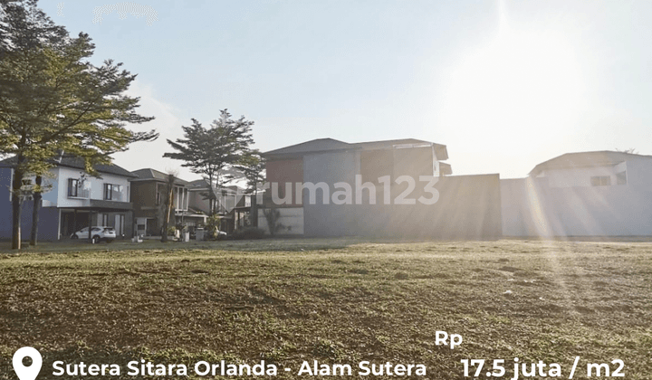 Kavling Aroma Sultan! Cluster Elite Di Alam Sutera Lingkungan Terbaik Posisi Super Strategis Siap Bangun Rumah Idaman