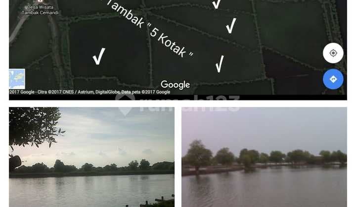 1468. Dijual Tanah Tambak Jl Kalanganyar Wetan , Sedati Sidoarjo