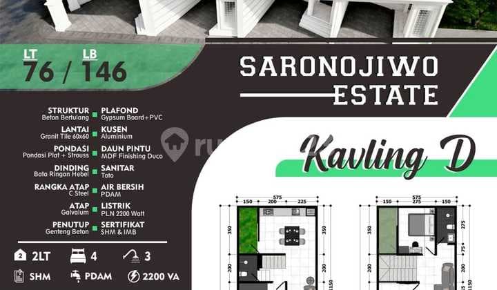 Dijual 5 Rumah Saronojiwo Estate, Progress Bangun Di Surabaya