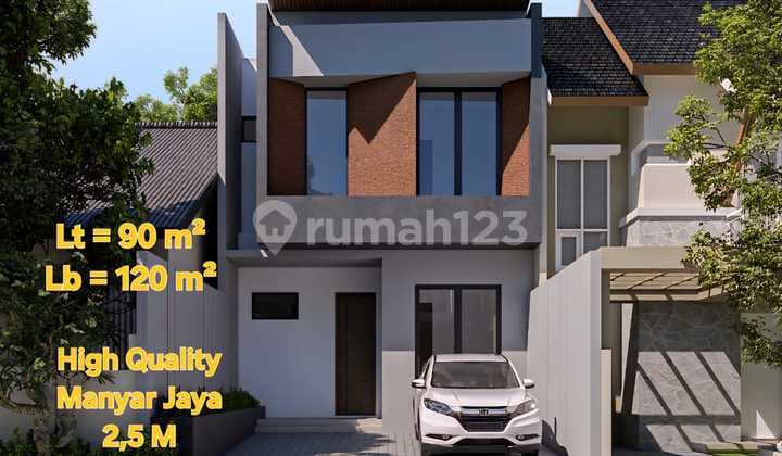 Dijual Rumah Baru Di Manyar Jaya I, Surabaya Timur.