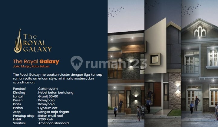 Rumah 2 Lantai Galaxy Jaka Mulya Bekasi Selatan Bebas Banjir