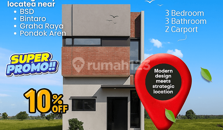 Jual Rumah di Bintaro Customize Design SHM Dekat BSD Plaza