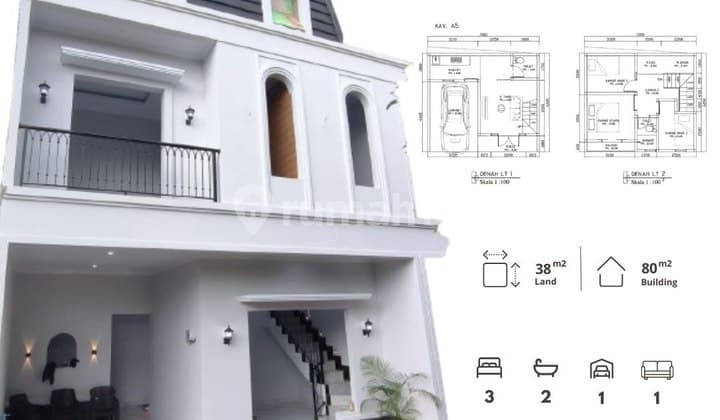Dijual Rumah di Jagakarsa Jakarta Selatan Desain American Classic