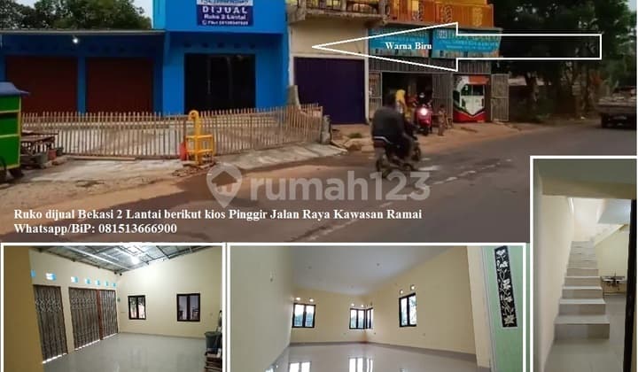 Jual Cepat Ruko 2 Lantai Baru di Bekasi SHM Pinggir Jalan Raya Depan SMA Negeri