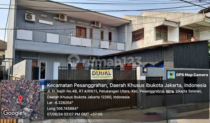 Affordable 2-story house with freehold certificate, cash only in H. Najih, North Petukangan, South Jakarta.