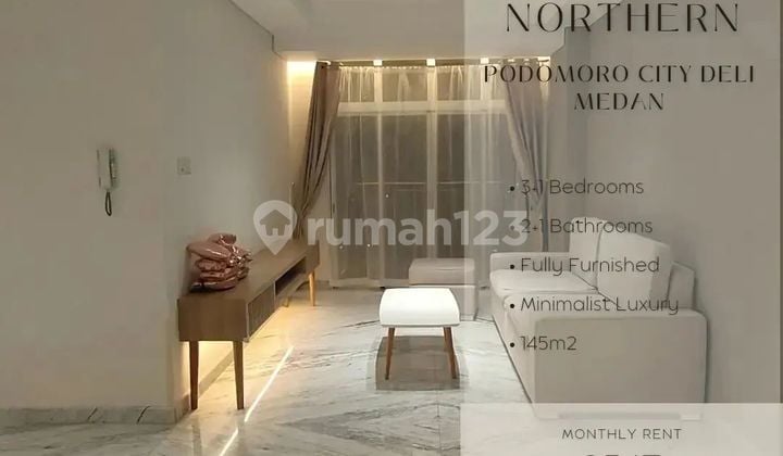 Disewa Condominium Podomoro Medan Northern Tower 3+1 Bed Room
Ukuran 141m2