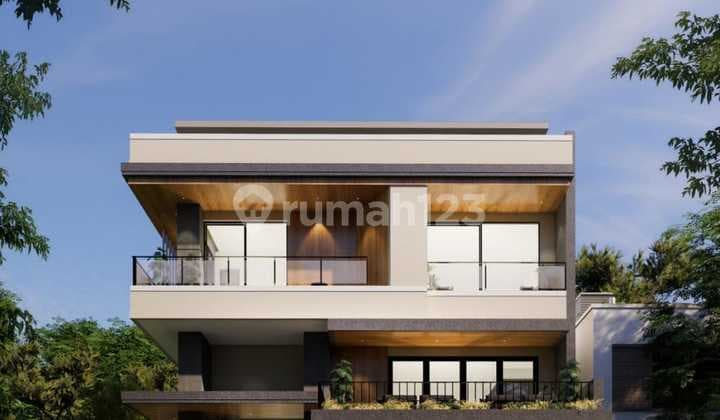 For Sale House in BSD Greenwich, New Independent Design Corner House with Garden, 3 Floors