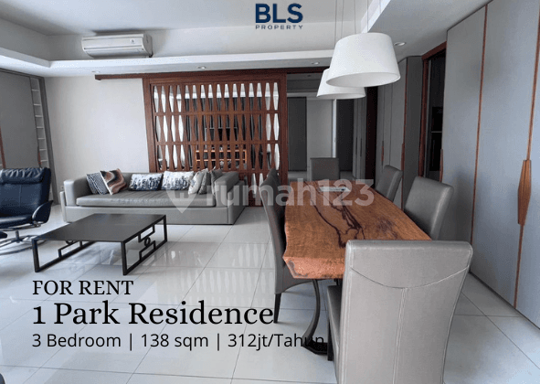 FOR RENT Apartemen 1Park Residences 3BR