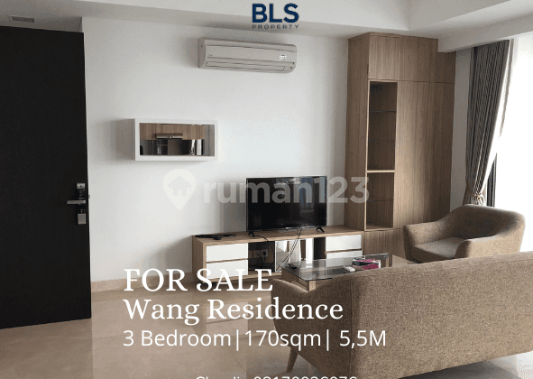 Jual Cepat Apartment Wang Residence 3Br, Lantai Tinggi Hanya 4,9M