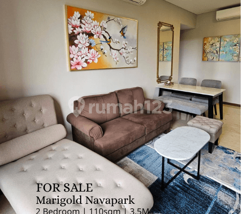 Dijual Apartemen Marigold Navapark 2 Kamar Tidur