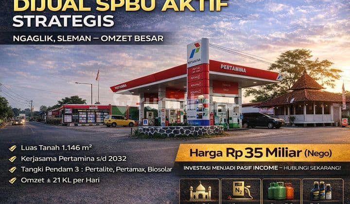 Dijual Spbu Aktif Strategis - Ngaglik Sleman - Omzet Besar