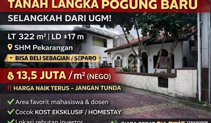 Tanah Emas Pogung Baru! Langka - Dekat Ugm, Siap Jadi Mesin Uang Tanah Emas Pogung Baru! Langka - Dekat Ugm, Siap Jadi Mesin Uang