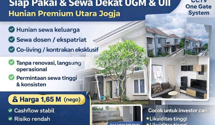 Rumah Investasi Aktif - Cashflow Jalan | Dekat Ugm & Uii