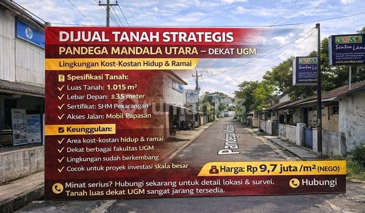 Dijual Tanah Strategis Pandega Mandala Utara - Dekat Ugm