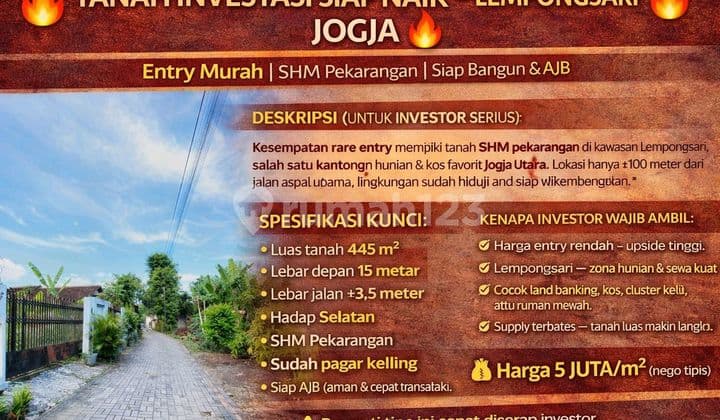 :Fire: Tanah Investasi Siap Naik - Lempongsari Jogja :Fire: