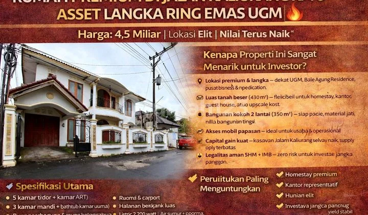 Rumah Premium di Jalan Kaliurang Km 6 - Asset Langka Ring Emas Ugm Rumah Premium di Jalan Kaliurang Km 6 - Asset Langka Ring Emas Ugm