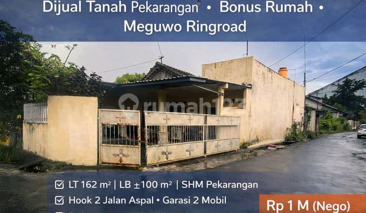 Dijual Tanah Pekarangan Bonus Rumah Maguwo Dekat Ringroad