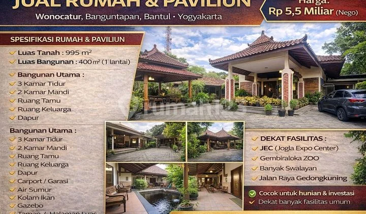Aset Properti Premium 995 M² Dalam Ringroad Jogja - Rumah + Paviliun, Multi Fungsi Aset Properti Premium 995 M² Dalam Ringroad Jogja - Rumah + Paviliun, Multi Fungsi